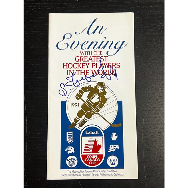 1991 Labatt Cup Dinner Program SIGNED by S.Fedorov