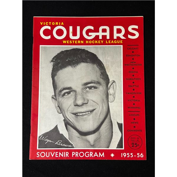 1955-56 Victoria Cougars WHL Souvenir Program