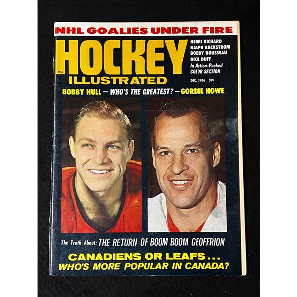 1966 Hockey Illustrated Magazine w/ Hull & Howe