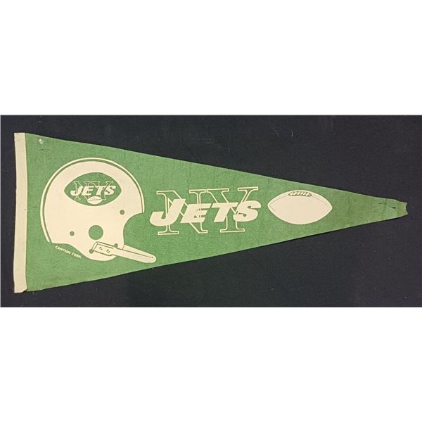 1960s New York Jets Single Bar - NFL 30" Pennant