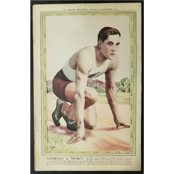 LA Press Montreal 1930 Georges A. Morn Runner