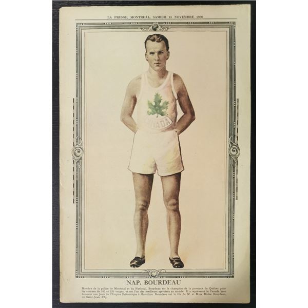 LA Press Montreal 1930 Nap. Bourdeau Runner