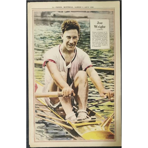 LA Press Montreal 1930 Joe Wright Rower Poster