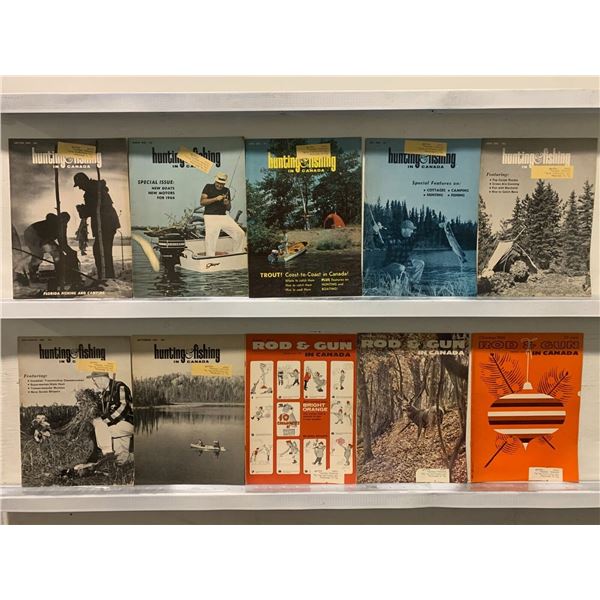 10 x Magazines 1966, Hunting & Fishing in Canada