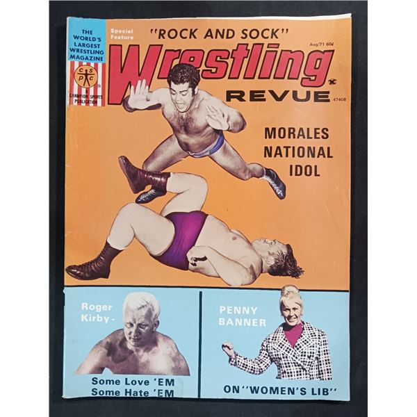 Wrestling Revue Aug / 71 Vintage Magazine