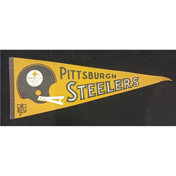 1960s Pittsburgh Steelers 2 Bar NFL 30" Pennant