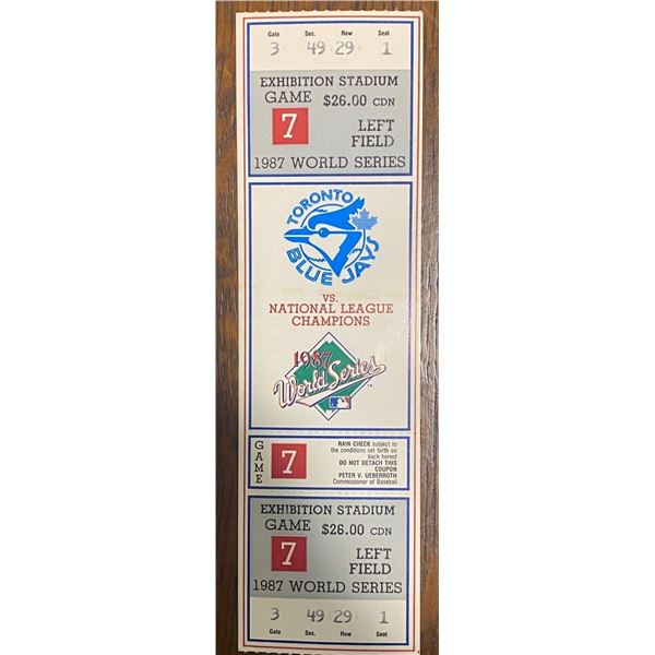 1987 BlueJays World Series Ticket Phantom