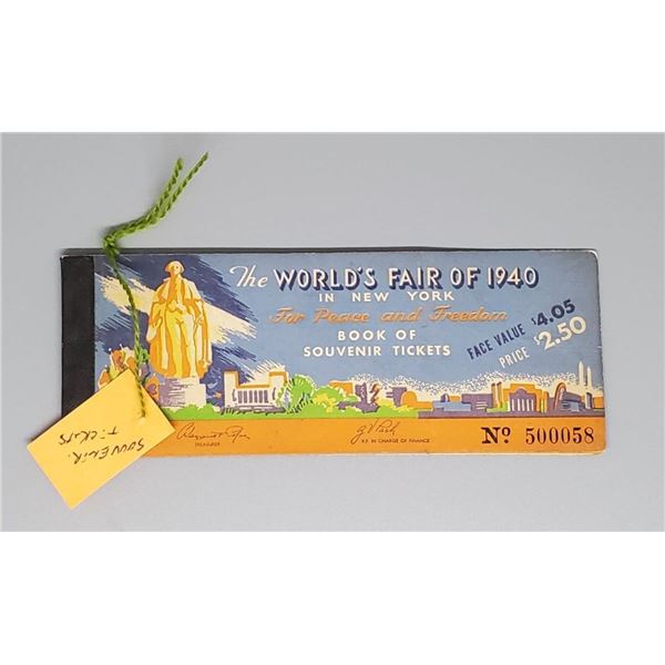 1940 World's Fair Ticket Book