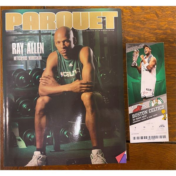 2009 March Celtics v Miami Heat Program And Ticket