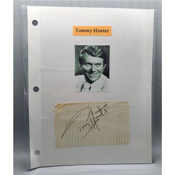 Canadian Performer Tommy Hunter Autograph Signed