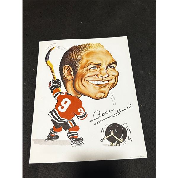 1970 Sporticatures Pelkowski of Bobby Hull Sign