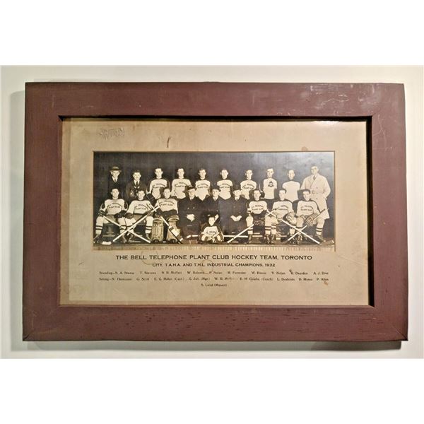 1932 Bell Telephone Toronto Champs Hockey Photo