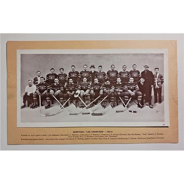 1937-38 Crown Brand Montreal Canadiens Photo