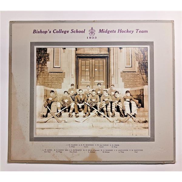 1933 Bishop's College School Midgets Hockey Photo