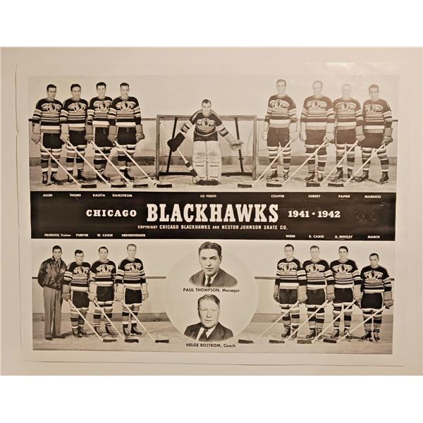 1941-42 Nestor Johnson Skate Chicago Black Hawks