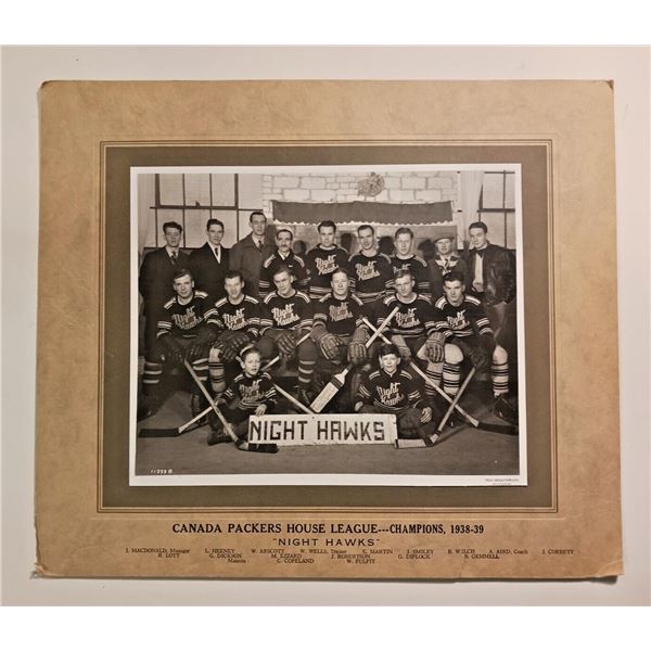 1938-39 Canada Packers Champions "Night Hawks"