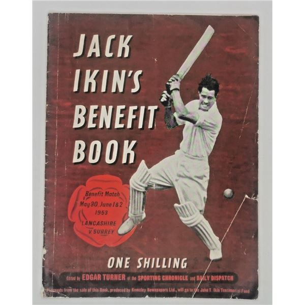 1953 Cricket Jack Ikin's Benefit Book Program