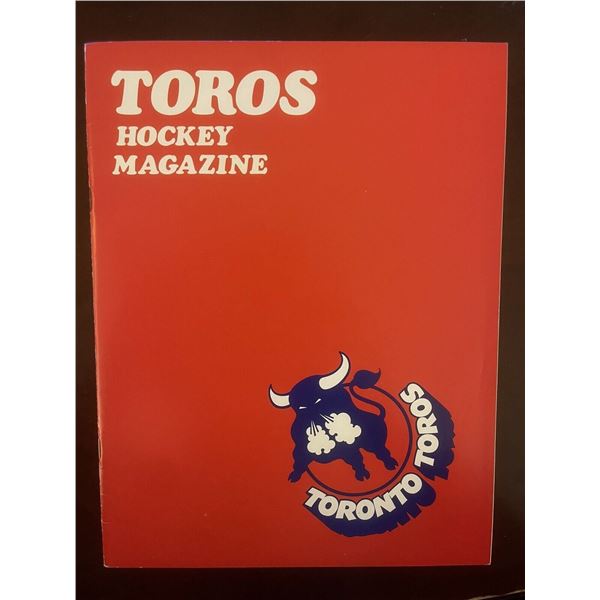 1975 Toros Hockey Magazine Red Cover