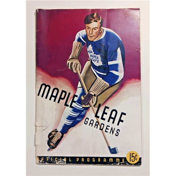 1940 Maple Leafs vs Montreal Canadiens Program