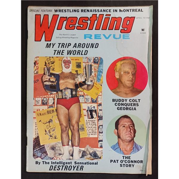 Wrestling Revue April 72 Vintage Magazine