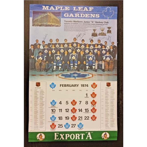 1974-75 Maple Leaf Gardens TOR Marlboro Calendar