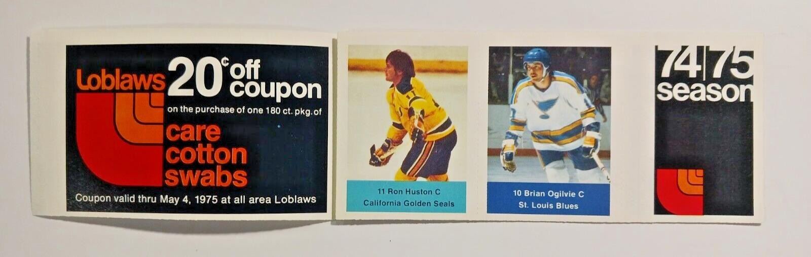 Craig Ramsay Loblaws NHL 1974-75 Sticker Stamps