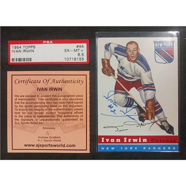 1954 Topps Ivan Irwin #44 Card Signed w/ COA
