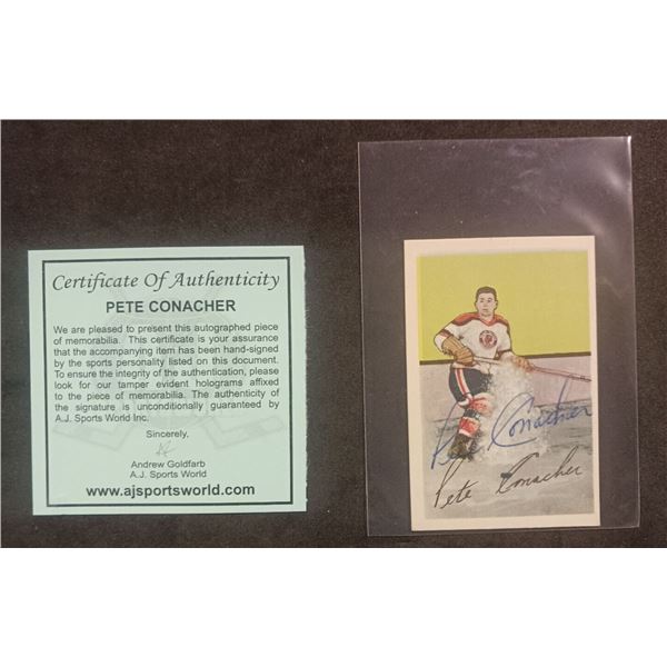 Pete Conacher #33 Hockey Card Signed w/ COA