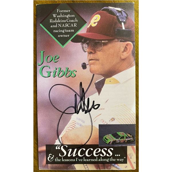 Joe Gibbs NFL Signed Pamphlet