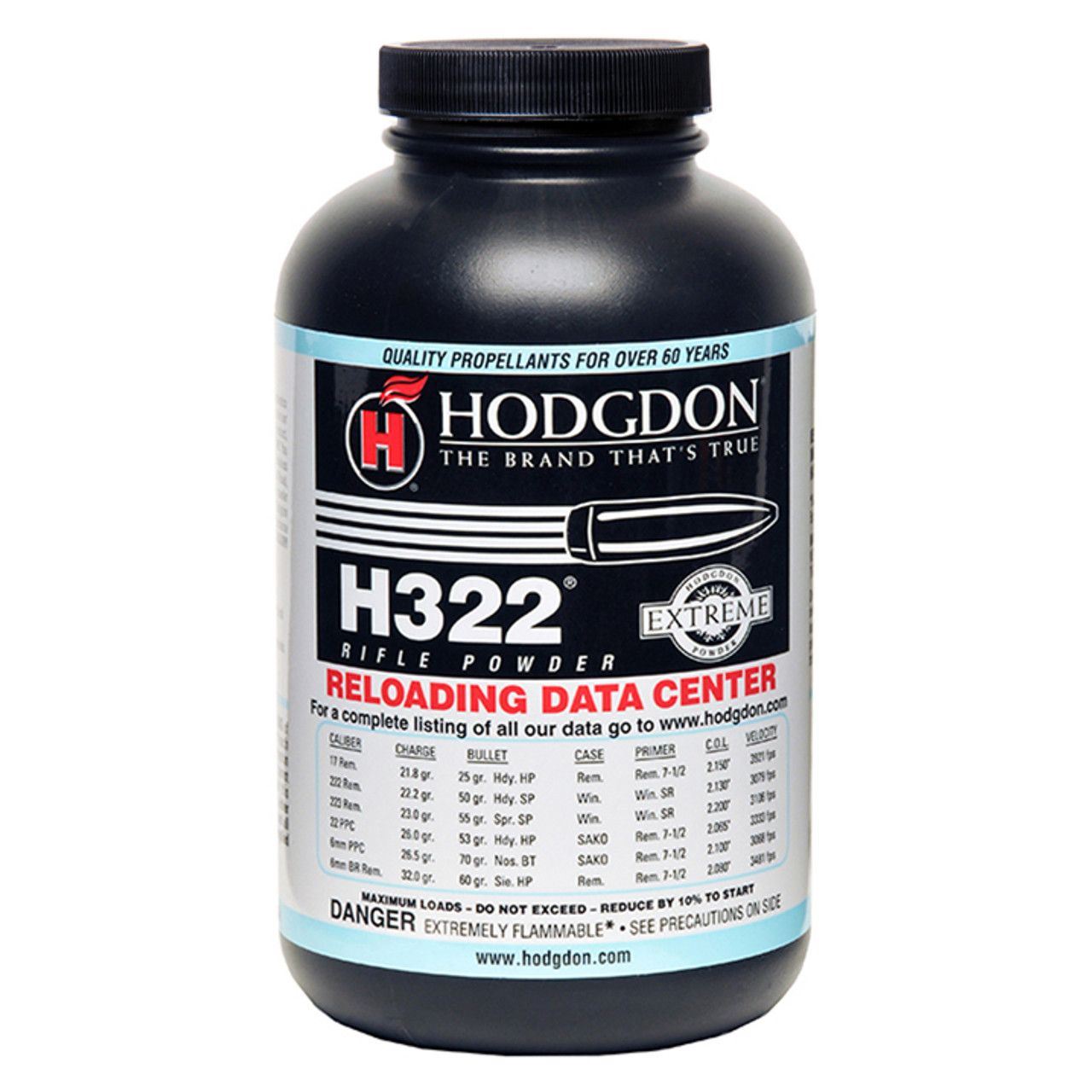 Hodgdon Extreme Rifle Powder H322 Sku H322 - Landsborough Auctions