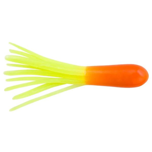 Johnson Crappie Buster Tubes Orange/Chartreuse Glow 1 3/4" Sku CBT1.3/4-OCHG