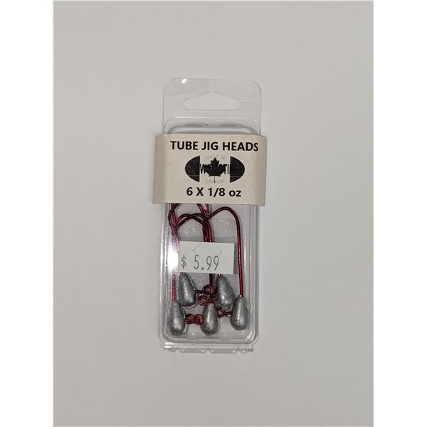 POW Casting Tapered Tube Jig Heads 6 Pack 1/8oz Sku TTJH1/8-6