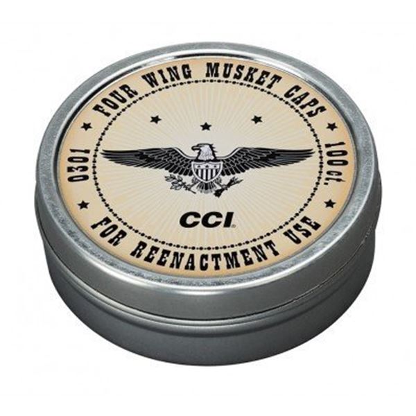 CCI Four Wing Musket Caps (100 Count) Sku 0301