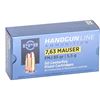 Image 1 : PPU Handgun Line 7.63 Mauser FMJ 85 Grain (50 Rounds) Sku PPH763
