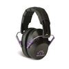 Image 1 : Walker's Pro Low Profile Passive Folding Muffs Black/Purple Sku GWPFPM1BKPU