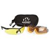 Image 1 : Walker's Impact Resistant Interchangeable Sport Glasses Kit Smoke Gray/Amber/Yellow/Clear