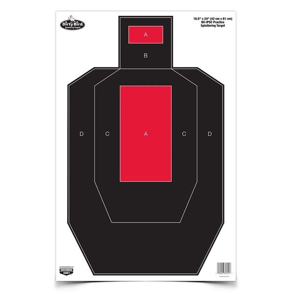 Birchwood Casey Dirty Bird Splattering Target 16.5" x 24" IPSC Practice (3-Pack) Sku 35743