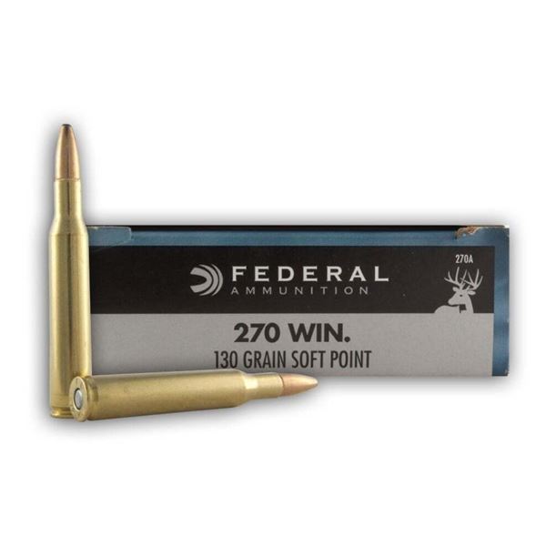 Federal Power-Shok  270 Win Soft Point 130 Grain (20 Rounds) Sku 270A