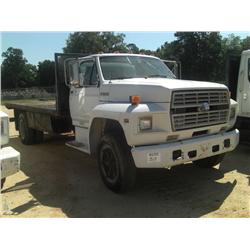 1990 FORD F600 S/A FLATBED,