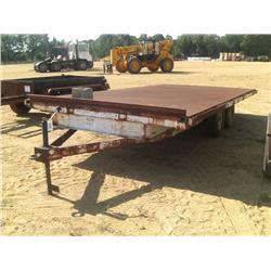 SHOPBUILT 2 AXLE TAG TRAILER, PENTLE HITCH, 8'X16'