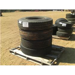 (1) LOT 4 TRUCK TIRES