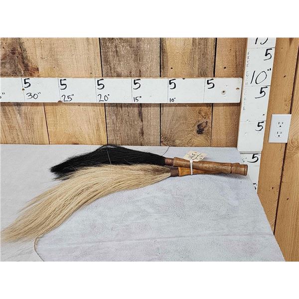 Pair Of African Tail Fly Swatters Taxidermy