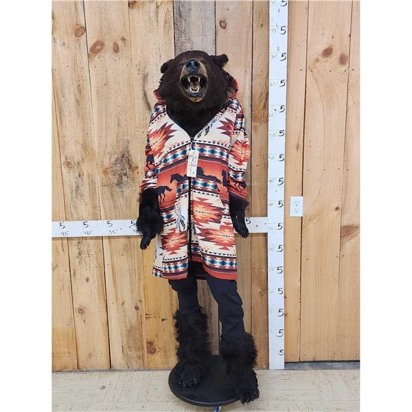 Hippie Man Bear Full Body Taxidermy Mount