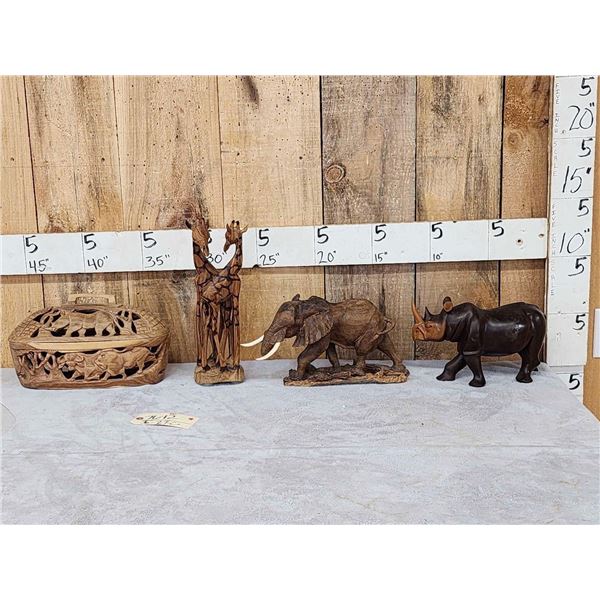 Group Of African Hand Carved Figurines