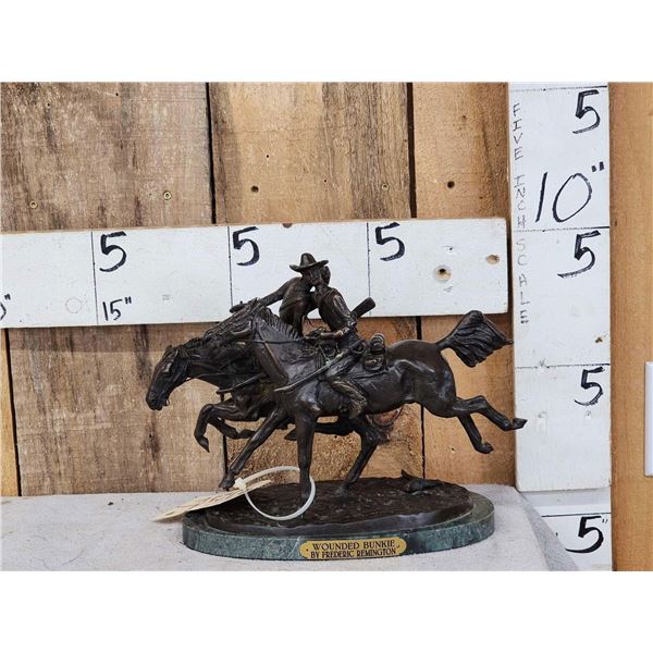 Frederick Remington Bronze Wounded Bunkie