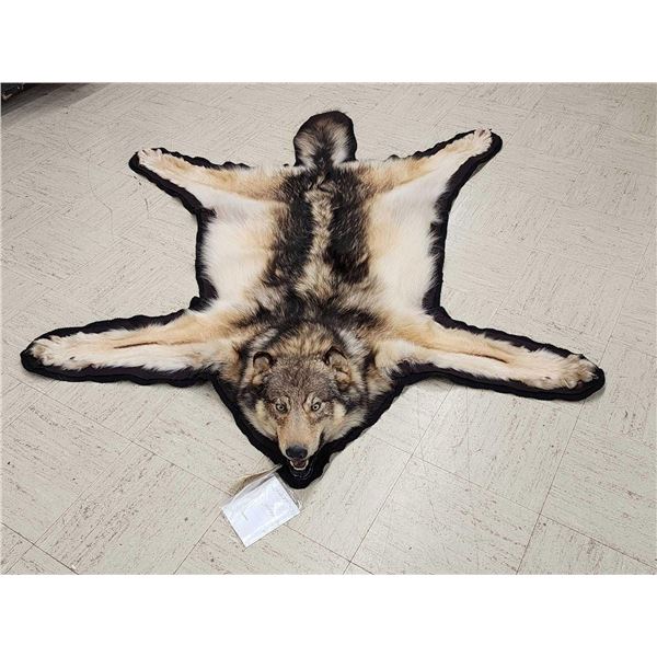 Alaskan Wolf Rug Taxidermy