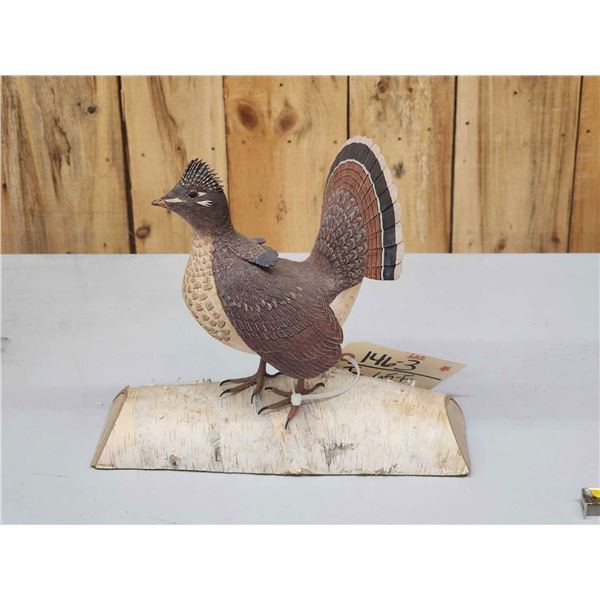 Hand Carved Ruffed Grouse By Artist Bill Gier