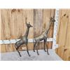 Image 3 : Pair Of Metal Giraffe Sculptures