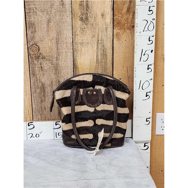 Authentic Zebra Skin Purse Taxidermy