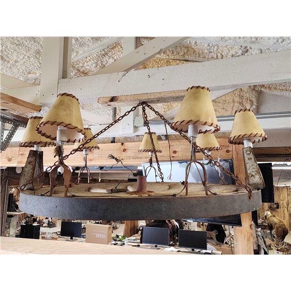 48" Wagon Wheel Chandelier